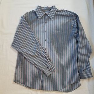 Striped, button up shirt